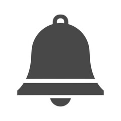 Simple bell icon on white background