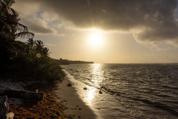 Sunrise on the beach Ambergris Caye, Belize