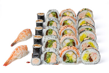 Large sushi set with sushi and nigiri