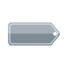 Gray Blank Price Tag Icon