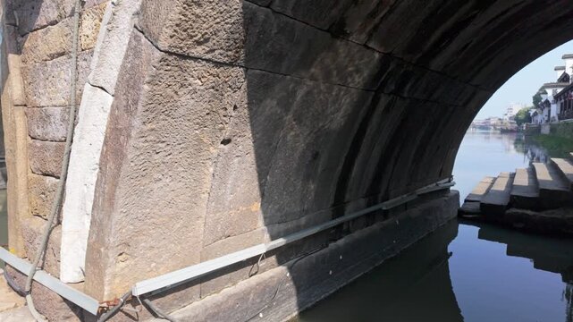 Guangji Bridge on Tangqi Ancient Town in Linping, Hangzhou