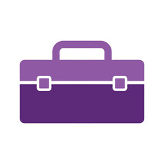 Purple briefcase icon