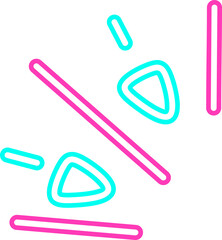 Obraz premium Neon Style Hand Drawn Rays