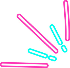 Neon Style Hand Drawn Rays