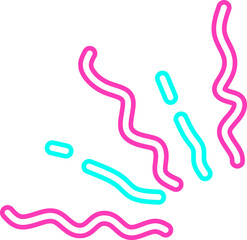 Neon Style Hand Drawn Rays