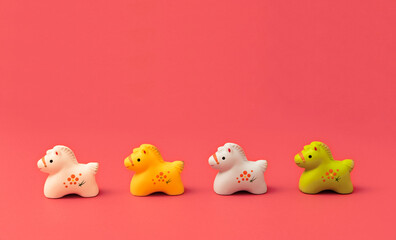 Japanese new year material. Zodiac horse. Year of the Horse. 日本の正月素材。干支の午。午年。	
