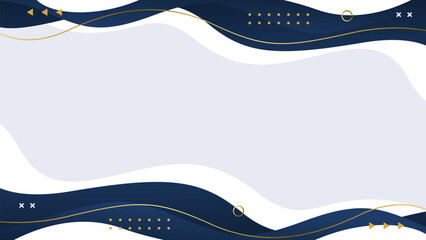 Abstract navy blue and white wave background with geometric shapes, modern luxury wallpaper, suitable for templates, sale banners, business ads, events, websites, and pages