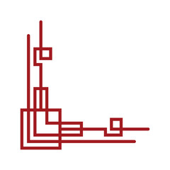 Chinese New Year Corner Border