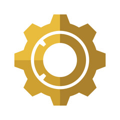 Gold Cogwheel Icon