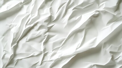 Obraz premium 73.A close-up of a wet, wrinkled paper sheet adhered to a wall, featuring realistic folds and creases. The paper is damp, with light reflections adding to its realistic look. This blank sticky flyer