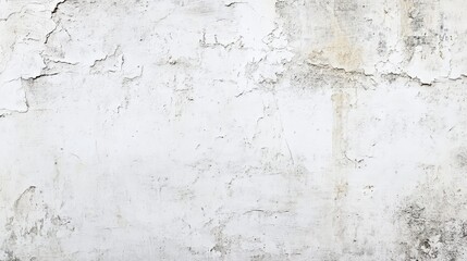 Obraz premium 90.A wide banner background featuring an old white concrete wall with subtle grunge details. The surface is marked with cracks, chips, and faint scratches, offering a worn, industrial texture. The