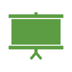 Green presentation screen icon