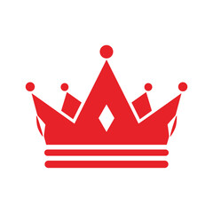 Red crown icon on white background