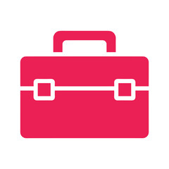 Briefcase icon in pink color
