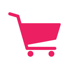 Pink shopping cart icon