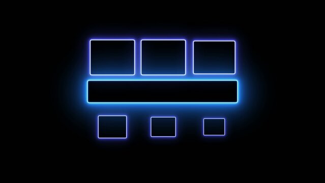 Bright blue neon outline of a laptop keyboard spacebar and adjacent keys on a dark backdrop Generate title without using the word "Title:" before it