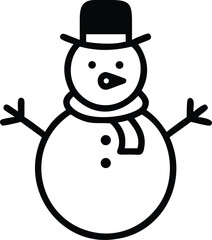 snow man winter icon
