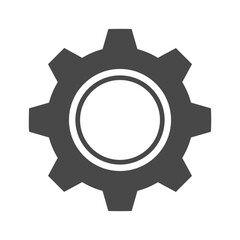 Gear icon on white background