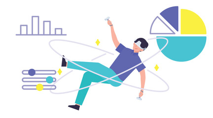 Big Data Processing and Visualization in Modern Technology Illustration