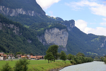 Fantastic mountain landscape near Meiringen, Switzerland