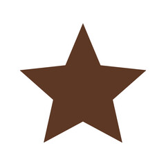 Obraz premium Brown star icon on white background