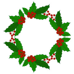 Christmas tree decorations. Round frame. Template for your creativity