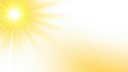 Obraz premium Bright Sunlight Rays Shining Over a Yellow Gradient Background