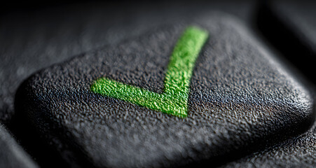 Budget 2026 Approved! Green Checkmark Symbolizes Financial Success and Planning for the Future, Perfect for Business Reports and Presentations