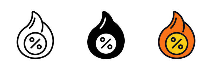 Hot Deal Flame is an attention-grabbing icon indicating trending offers with high demand and attractive discounts.