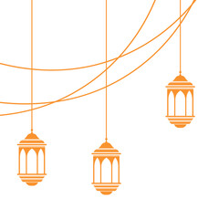 Ramadan kareem lanterns vector design