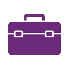 Purple Briefcase Icon