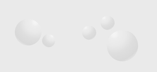 Modern and versatile minimalist white ball background. The ball floats with a smooth gradient. Perfect for digital and print media applications, promotions, advertising, banners, and web headers.