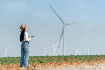 Woman wearing a hard hat