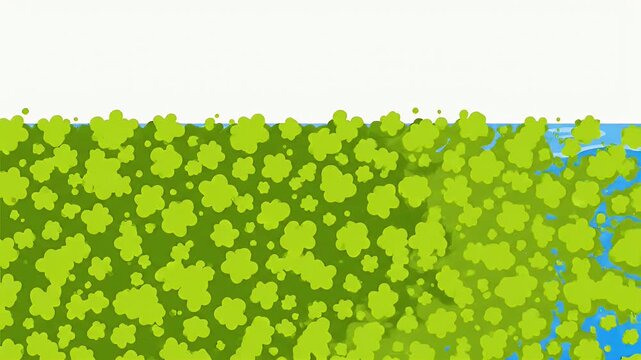Underwater plant animation vibrant aquatic ecosystem with clear blue water and lush green growth