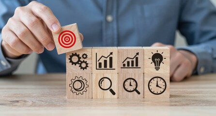 Business Strategy and Goals Focus on Target Achievement