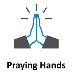 Praying Hands Vector icon which can easily modify or edit