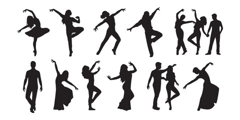 vector silhouettes of people © AgitroKumar