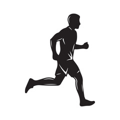 silhouette of a man running
