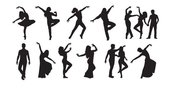 vector silhouettes of people