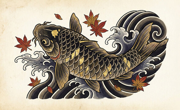 Master irezumi koi tattoo