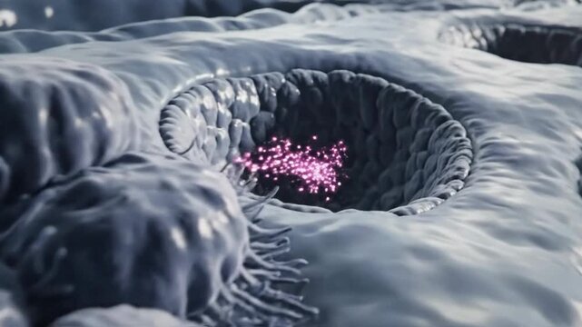 Microscopic visualization of human cellular structures and intercalation