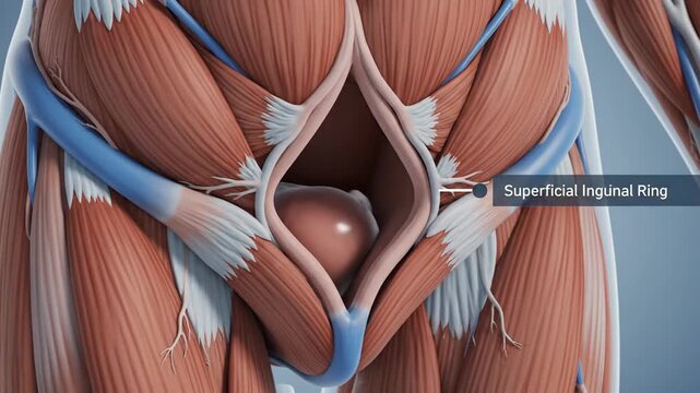 3D Anatomical Visualization of the Human Inguinal Region and Structures