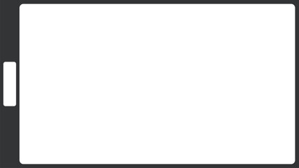 Obraz premium 8mmネガフィルムをイメージした穴が1つのシンプルなフレーム素材（アスペクト比16:9）