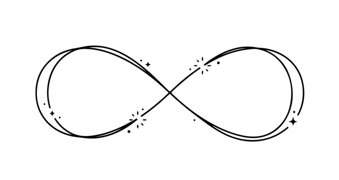 minimalist line art infinity symbol representing eternity