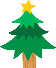 귀여운 크리스마스 트리 일러스트