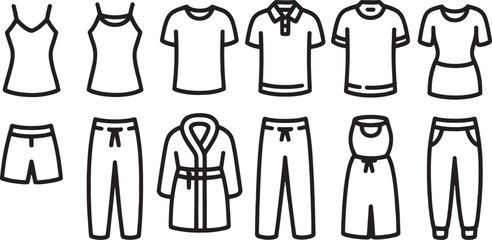 Casual Clothing Set Illustration