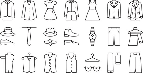 Fashion Clothing and Accessories Set Illustration