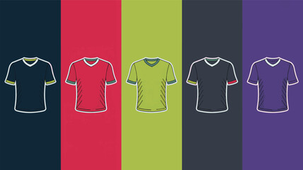 Colorful T-Shirts Set Illustration