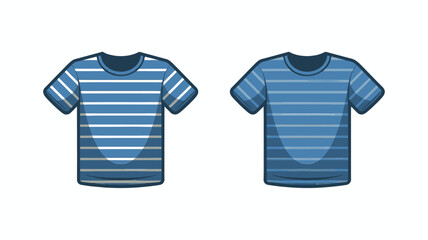 Blue Striped T-Shirts Design Illustration