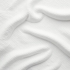 Crisp white cotton textile, perfect overlay Natural fiber detail , photography prop, white cotton